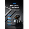 ESSAGER 120W зарядно за кола с разклонител, USB-A, Type-C, 85W запалка - черен