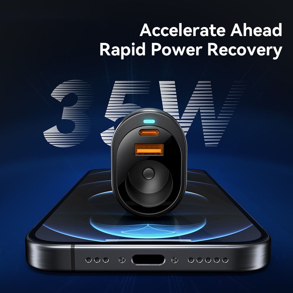 ESSAGER 120W зарядно за кола с разклонител, USB-A, Type-C, 85W запалка - черен