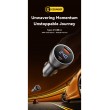 ESSAGER 100W азарядно за кола с дисплей, USB-A, Type-C - черен/сив