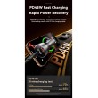 ESSAGER 100W азарядно за кола с дисплей, USB-A, Type-C - черен/сив