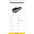 ESSAGER 140W зарядно за кола с дисплей, USB-A, Type-C, 140W - черен