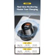 ESSAGER 140W зарядно за кола с дисплей, USB-A, Type-C, 140W - черен