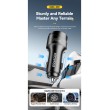 ESSAGER 140W зарядно за кола с дисплей, USB-A, Type-C, 140W - черен