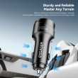 ESSAGER 140W зарядно за кола с дисплей, USB-A, Type-C, 140W - черен