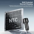 ESSAGER 140W зарядно за кола с дисплей, USB-A, Type-C, 140W - черен