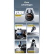 ESSAGER PD 30W зарядно за кола, USB-A, Type-C, алуминий - черен/сив