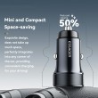 ESSAGER PD 30W зарядно за кола, USB-A, Type-C, алуминий - черен/сив