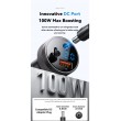 ESSAGER 150W зарядно за кола с дисплей, USB-A, Type-C, DC - сив