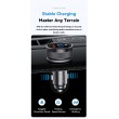 ESSAGER 150W зарядно за кола с дисплей, USB-A, Type-C, DC - сив