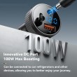 ESSAGER 150W зарядно за кола с дисплей, USB-A, Type-C, DC - сив
