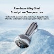 ESSAGER 150W зарядно за кола с дисплей, USB-A, Type-C, DC - сив
