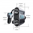 ESSAGER 150W зарядно за кола разклонител за запалка, 5 USB порта, 2 Type-C - черен