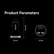 ESSAGER 105W зарядно за кола, 2x Type-C, USB-A, PPS, алуминий - 2 цвята