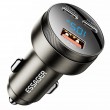 ESSAGER 105W зарядно за кола, 2x Type-C, USB-A, PPS, алуминий - 2 цвята