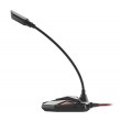 Genesis Radium 100 - динамичен USB микрофон с LED подсветка и гъвкава ръка - червен/черен