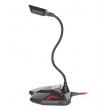 Genesis Radium 100 - динамичен USB микрофон с LED подсветка и гъвкава ръка - червен/черен