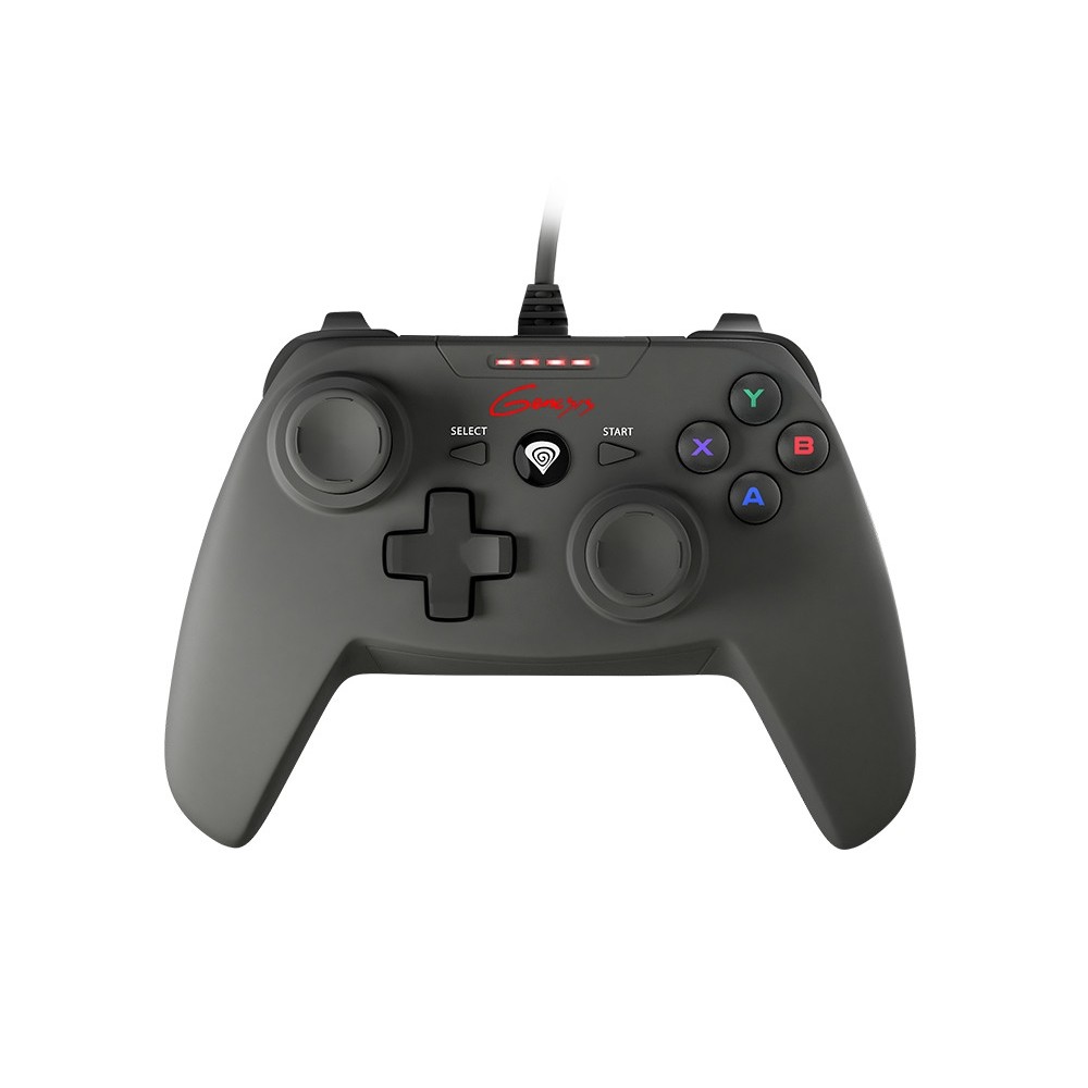 Genesis P58 - кабелен геймпад за PC/PS3, гумено покритие, вибрация - черен
