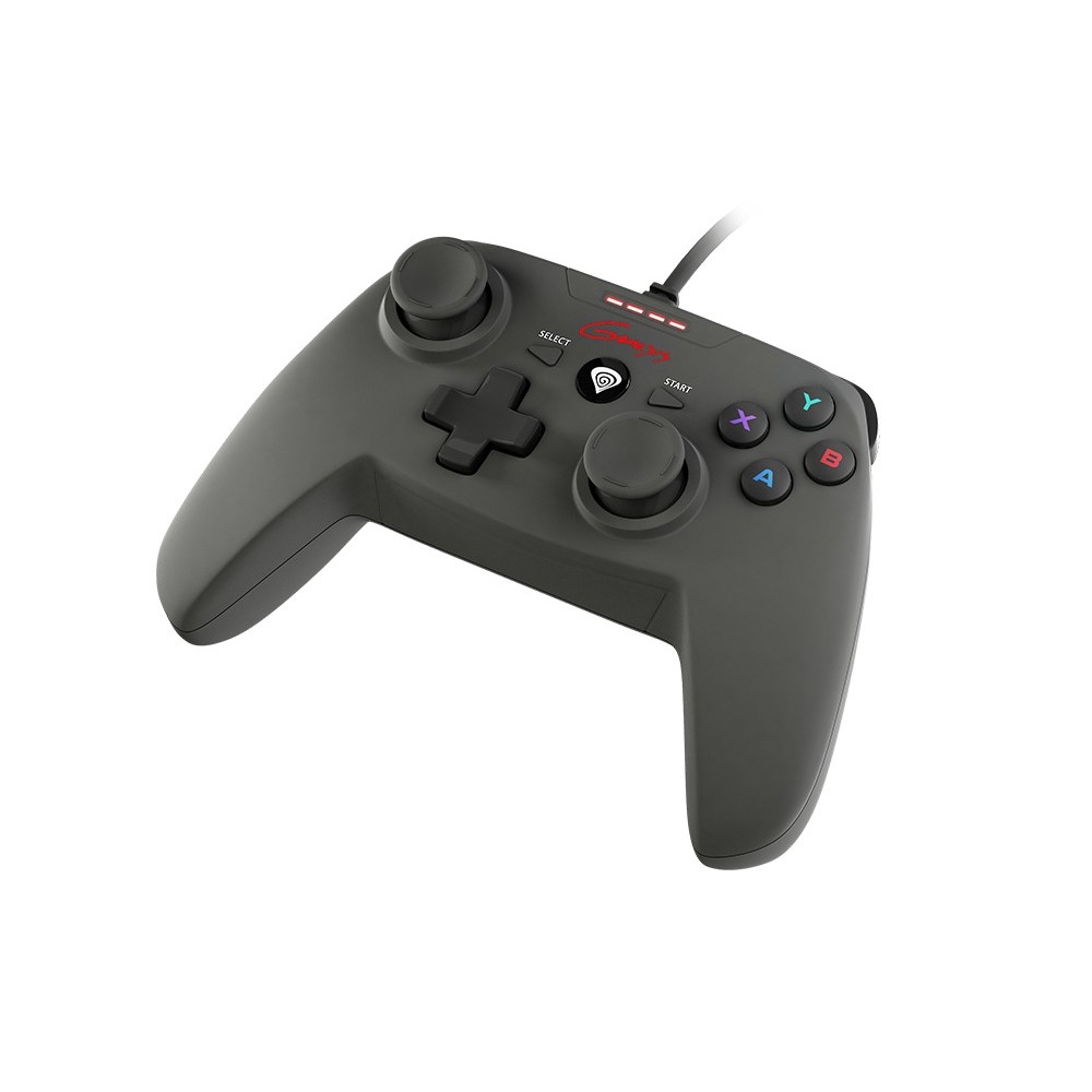 Genesis P58 - кабелен геймпад за PC/PS3, гумено покритие, вибрация - черен
