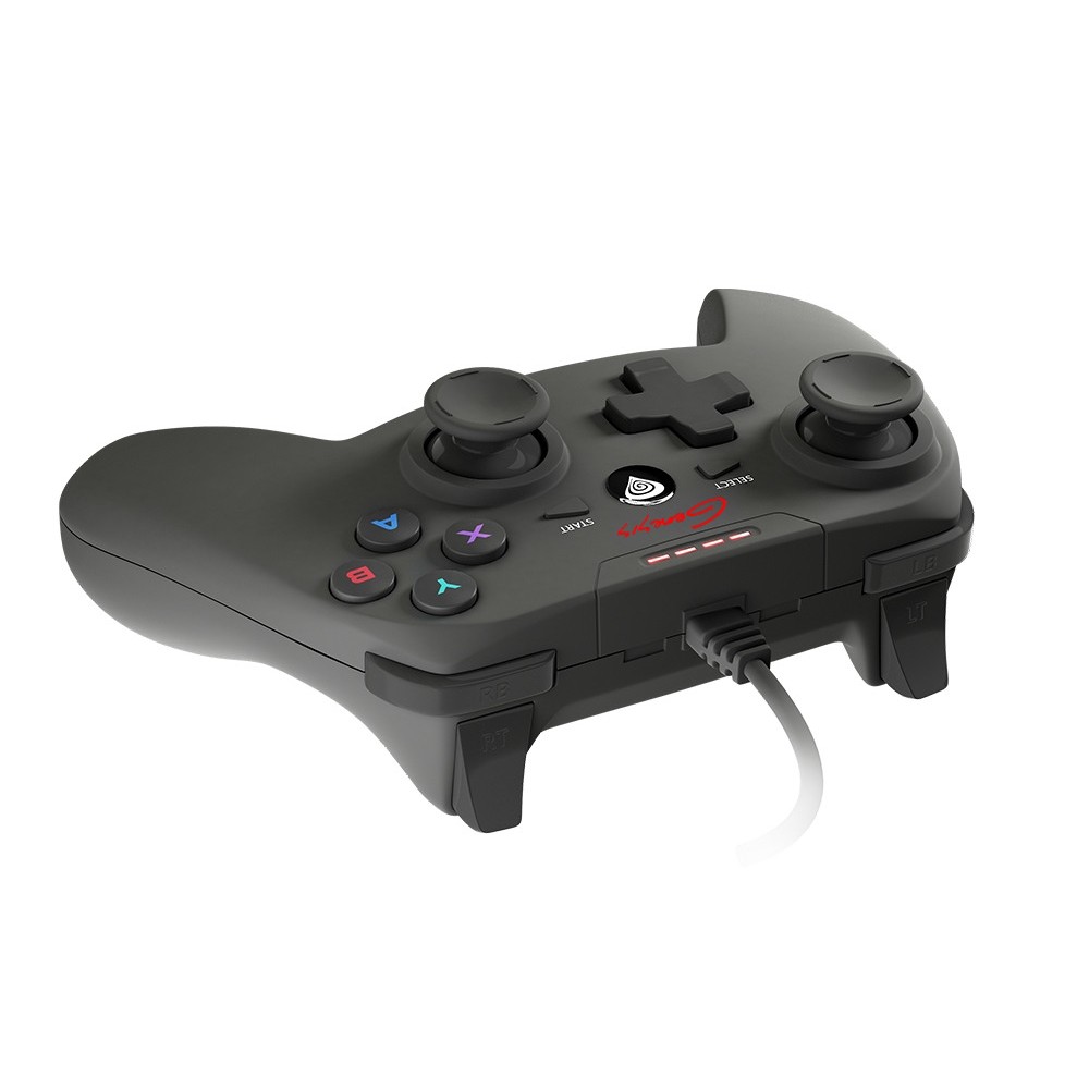 Genesis P58 - кабелен геймпад за PC/PS3, гумено покритие, вибрация - черен