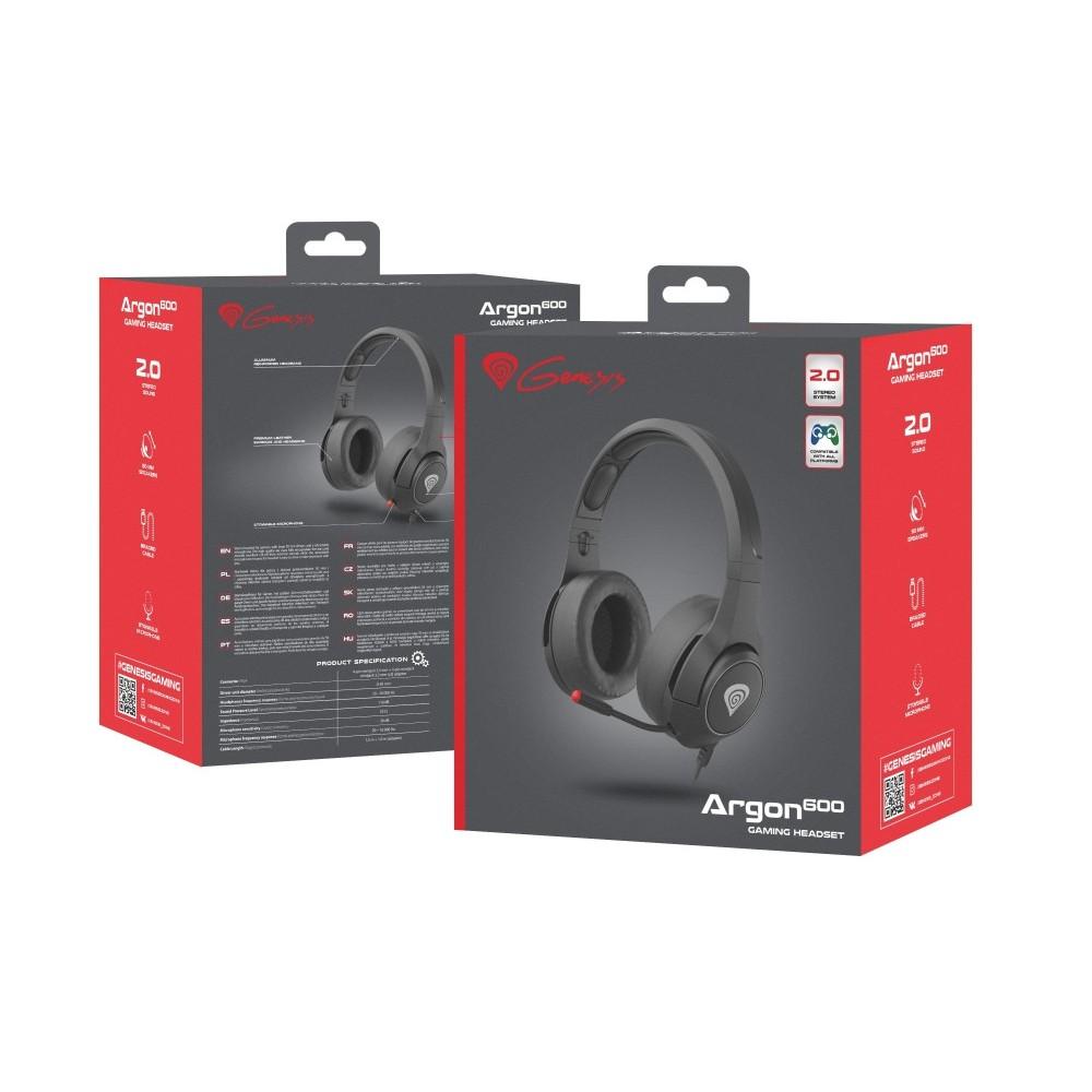 Genesis Argon 600 Геймърски Слушалки с Микрофон - Черни