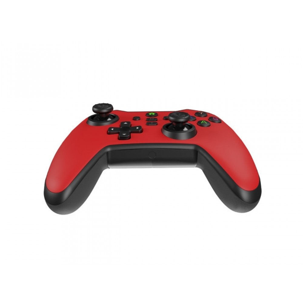 Genesis Mangan 400 - безжичен геймпад за PC/Switch/Mobile, 15ч игра, сменяем панел - червен