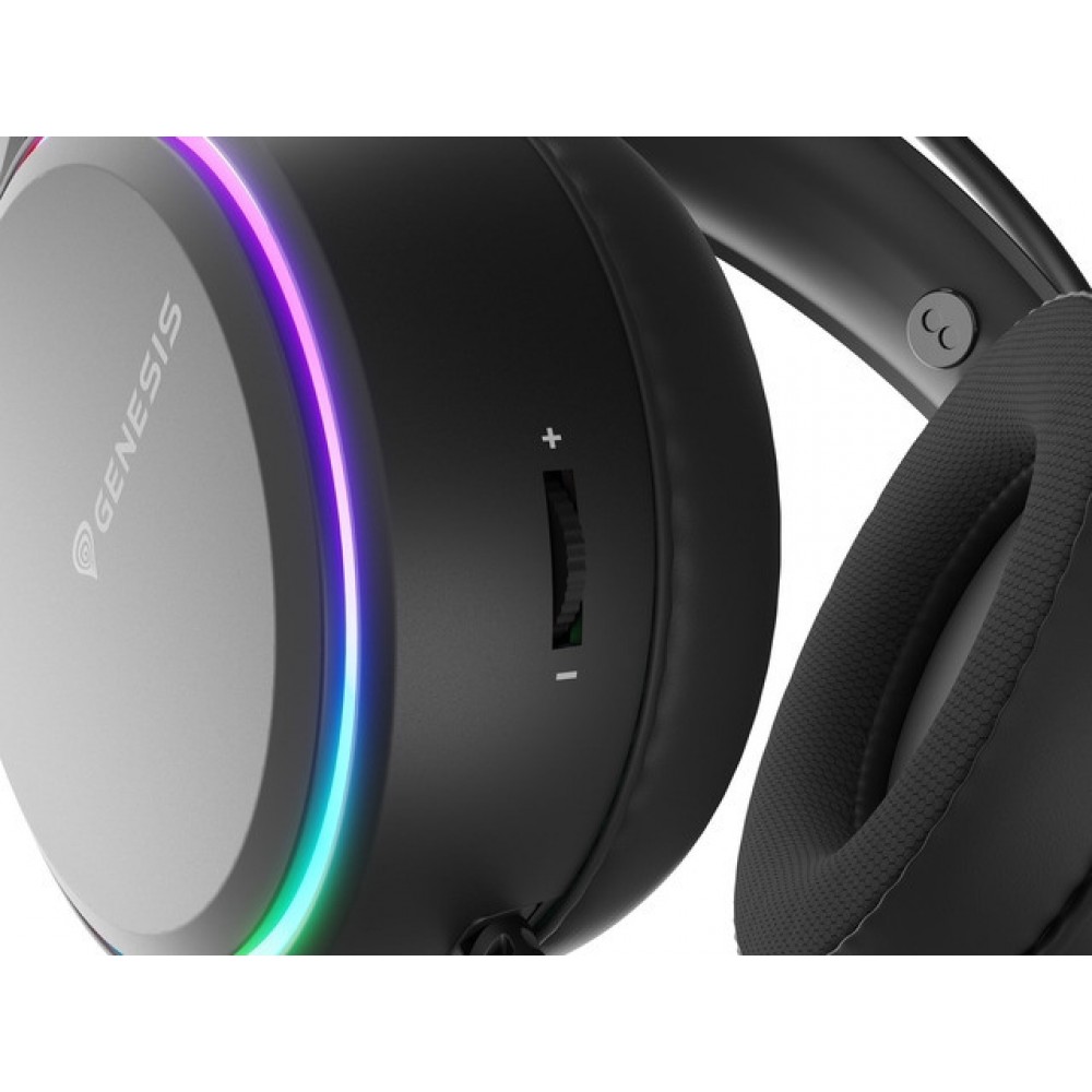 Genesis Headset Neon 613 G2 With Microphone RGB Illumination Black Геймърски слушалки