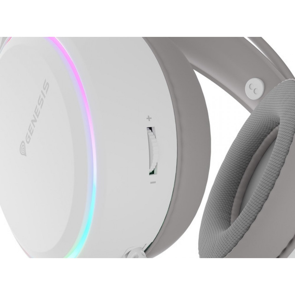Genesis Headset Neon 613 G2 RGB - Слушалки с Микрофон за Гейминг, Бели