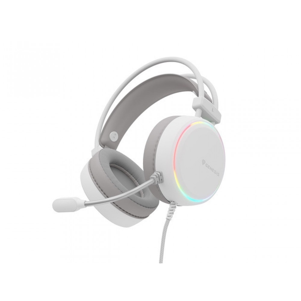 Genesis Headset Neon 613 G2 RGB - Слушалки с Микрофон за Гейминг, Бели