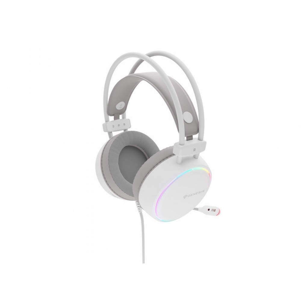 Genesis Headset Neon 613 G2 RGB - Слушалки с Микрофон за Гейминг, Бели