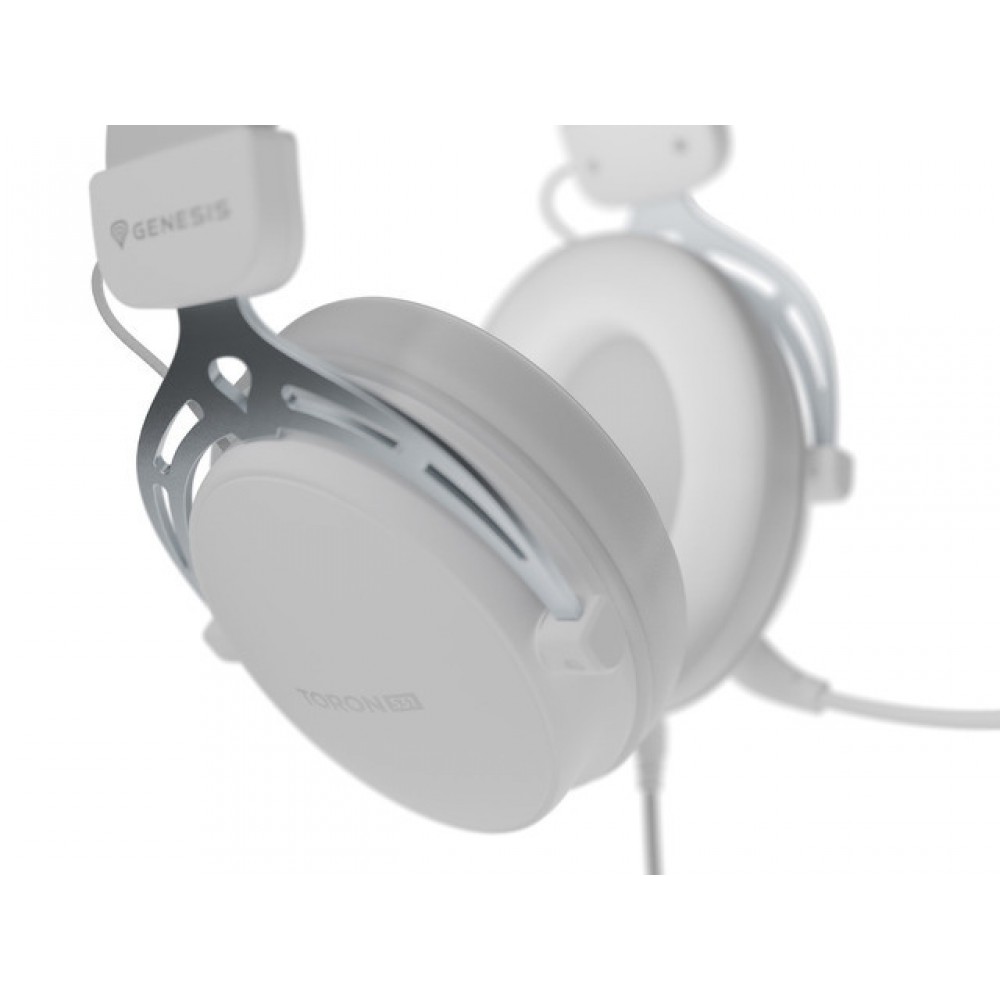 Genesis Toron 531 – кабелни гейминг слушалки, 50 mm, свалящ се кабел/микрофон, бели