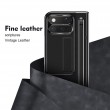 Калъф за Google Pixel 11 Pro Fold от PU Кожа и PC със Скритa Стойка, Защита на Пантата, Метален Пръстен за Камерата, Слот за Стилус и Скрийн Протектор – 4 цвята