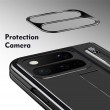Калъф за Google Pixel 11 Pro Fold от PU Кожа и PC със Скритa Стойка, Защита на Пантата, Метален Пръстен за Камерата, Слот за Стилус и Скрийн Протектор – 4 цвята