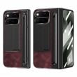 Калъф за Google Pixel 11 Pro Fold от PU Кожа и PC със Скритa Стойка, Защита на Пантата, Метален Пръстен за Камерата, Слот за Стилус и Скрийн Протектор – 4 цвята