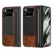 Калъф за Google Pixel 11 Pro Fold от PU Кожа и PC със Скритa Стойка, Защита на Пантата, Метален Пръстен за Камерата, Слот за Стилус и Скрийн Протектор – 4 цвята