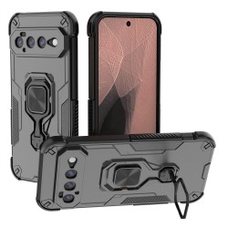 Калъф за Google Pixel 11 Pro XL от PC и TPU с Въртяща се Метална Стойка 360°, Air Cushion Защита и Скрийн Протектор – 5 цвята