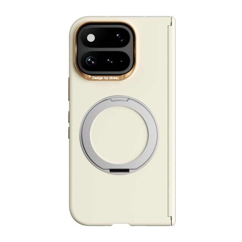 Калъф за Google Pixel 11 Pro Fold ABEEL Магнитен PC с Метална Рамка, Скрит Магнитен Пръстен, Стойка и Скрийн Протектор – 5 цвята