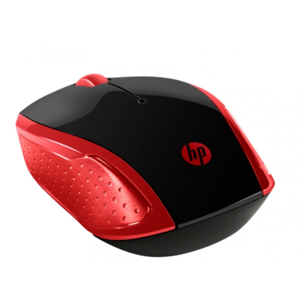 HP 200 Emprs Red – Безжична мишка, 1000 DPI, 3 бутона, 2.4GHz, Ергономична - Черен/Червен