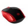 HP 200 Emprs Red – Безжична мишка, 1000 DPI, 3 бутона, 2.4GHz, Ергономична - Черен/Червен