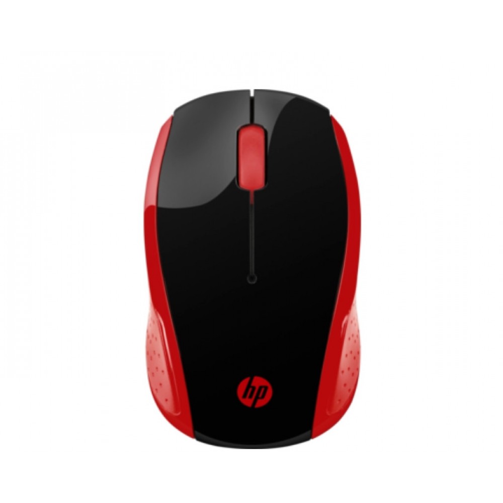 HP 200 Emprs Red – Безжична мишка, 1000 DPI, 3 бутона, 2.4GHz, Ергономична - Черен/Червен
