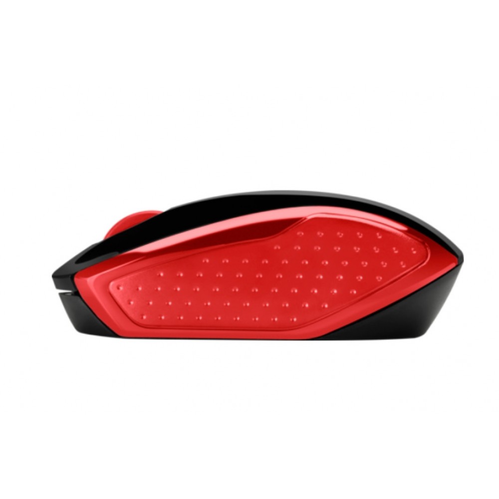 HP 200 Emprs Red – Безжична мишка, 1000 DPI, 3 бутона, 2.4GHz, Ергономична - Черен/Червен