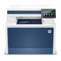Цветно Лазерно МФУ HP Color LaserJet Pro MFP 4302dw - Печат/Копиране/Сканиране, 33 ppm, Дуплекс, Wi-Fi 5, Ethernet, 4.3" Сензорен екран, ADF, Бяло-Синьо