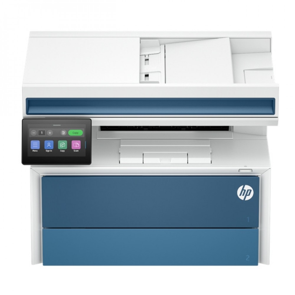 HP LaserJet Pro MFP 4113fdw - лазерно MFP с факс и Wi-Fi 6, 45 ppm, двустранен ADF, тъч - бял/син
