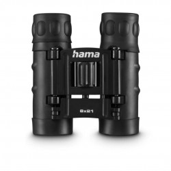 HAMA Vision 8x21 Компактен Бинокъл с Централно Фокусиране, BK7 Призми, Калъф и Каишка – Черен