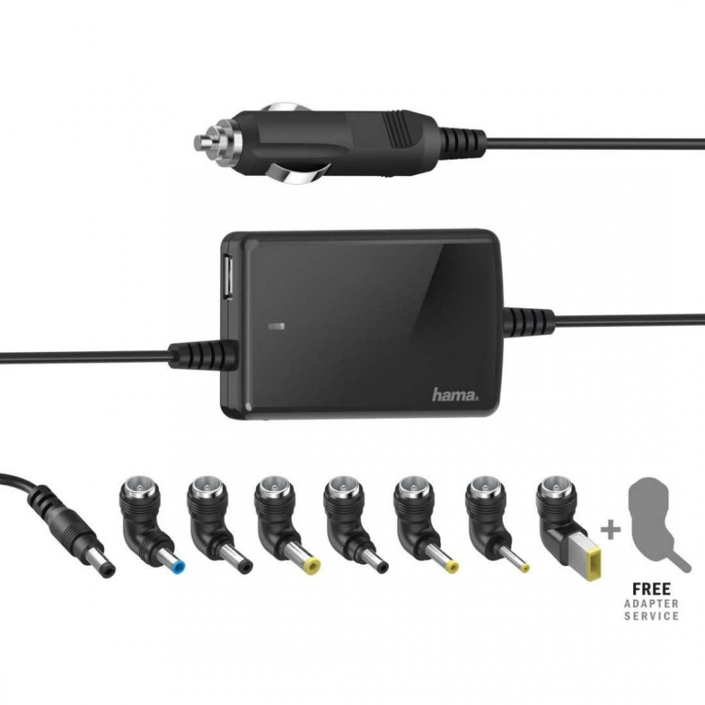 Универсално Зарядно за Лаптоп HAMA 200008 за Кола 70W 15V / 16V / 19V