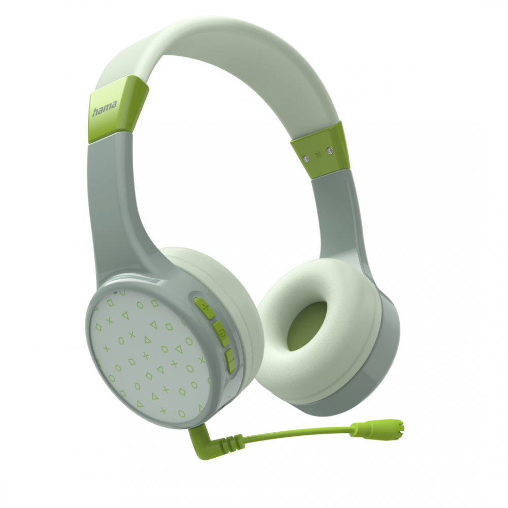 HAMA Teens Guard Детски Bluetooth Слушалки (Зелени) - Ограничение до 85dB за Защита на слуха