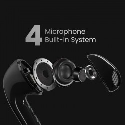 Безжични Слушалки HiFuture ChromeBuds Wireless 5.4 с 4 Микрофона ENC, 13mm Ultra Bass, IPX5 и до 30 часа Работа – Metallic Grey