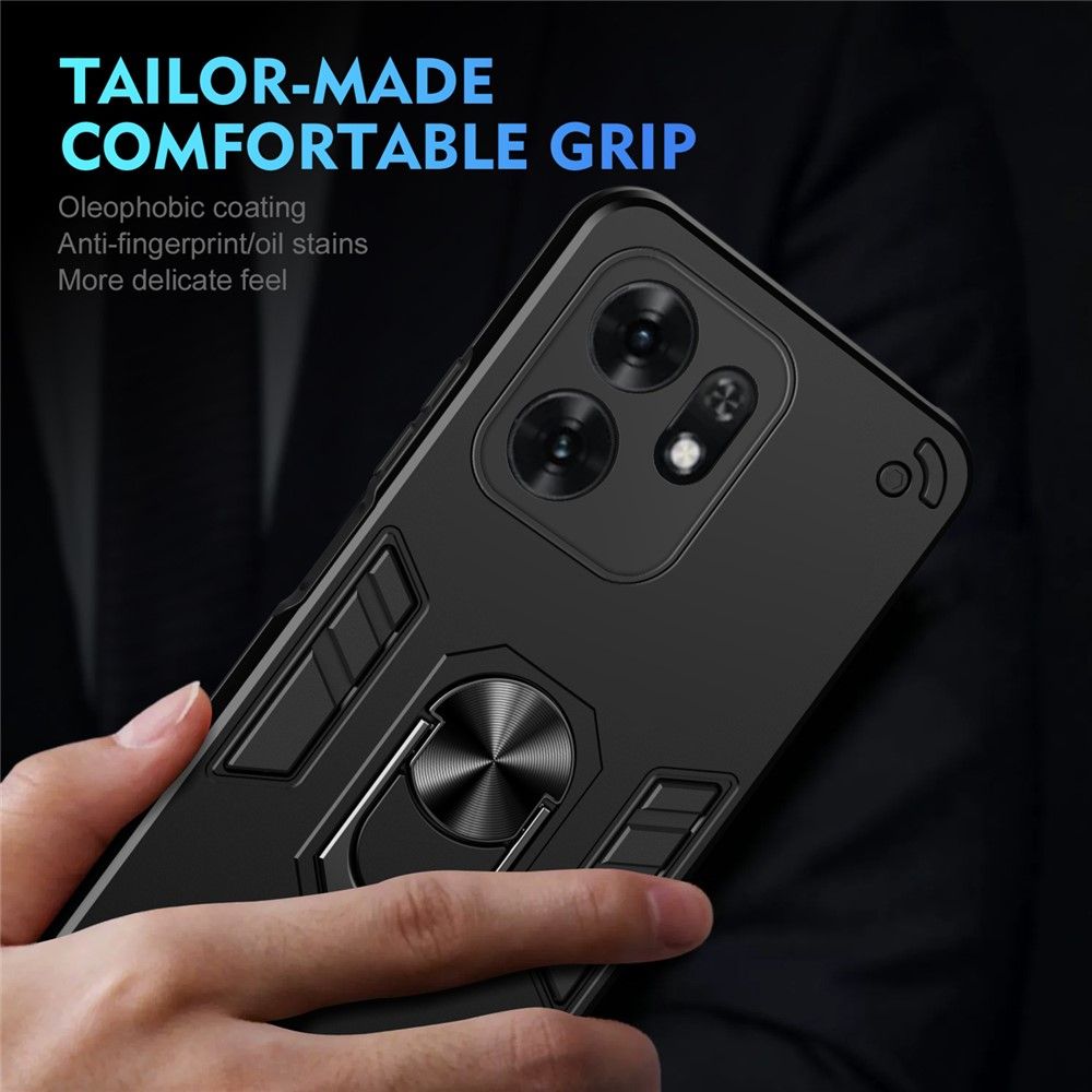 Калъф за Honor X6d 5G с Пръстен - PC+TPU, 0.5mm защита, Магнитен, 4 цвята