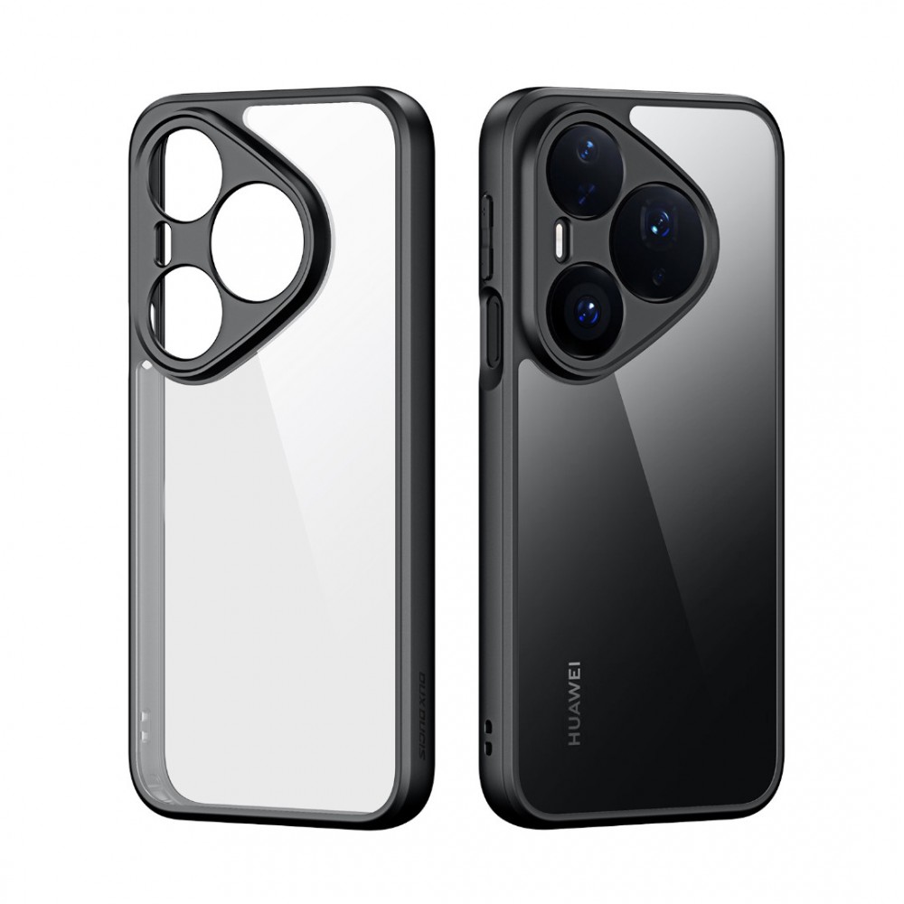 Калъф за Huawei Pura 90s Pro / Pura 90 Pro Dux Ducis Aimo Series PC + TPU Прозрачен Гръб с Удароустойчива Конструкция и Скрийн Протектор – Черен