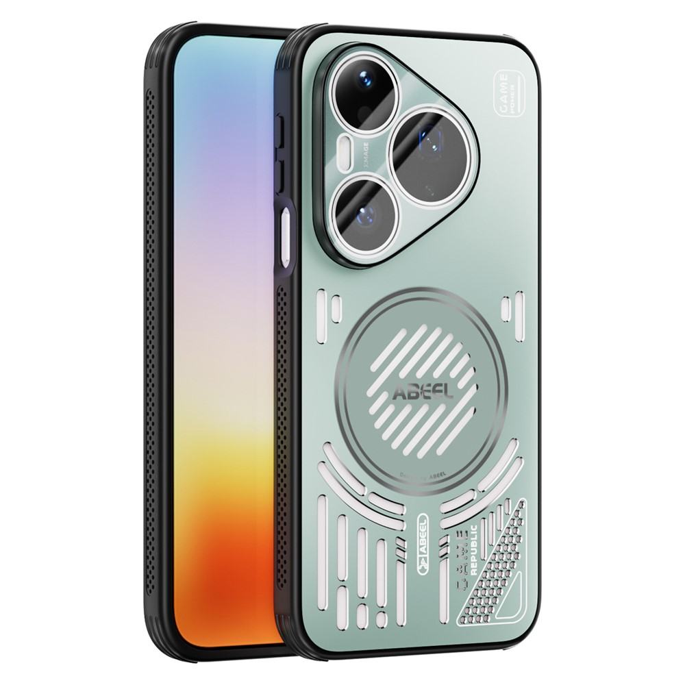 Калъф за Huawei Pura 90s Pro / Pura 90 Pro ABEEL Магнитен Алуминий + PC + TPU с Отвори за Охлаждане, Airbag Защита и Скрийн Протектор – 5 цвята
