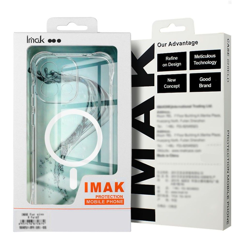 Калъф за Huawei Pura 90s Pro Max / Pura 90 Pro Max IMAK Магнитен Удароустойчив TPU Airbag със Скрийн Протектор – Прозрачен